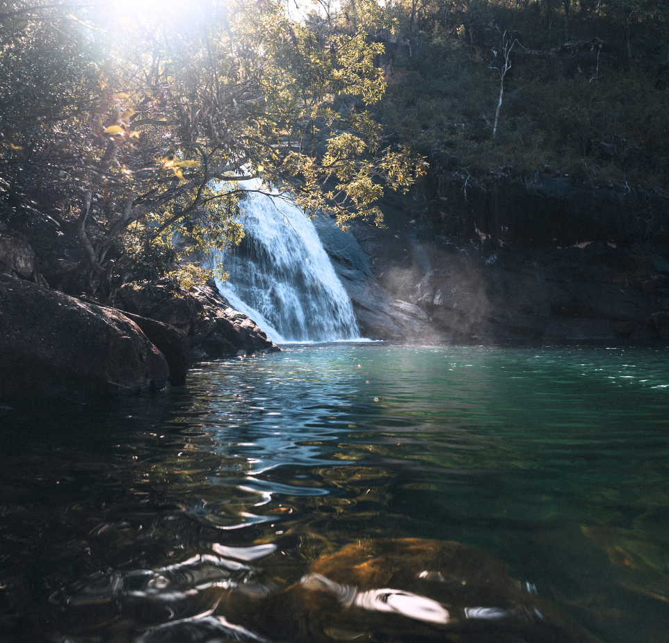 Zoe falls on Hinchinbrook Island